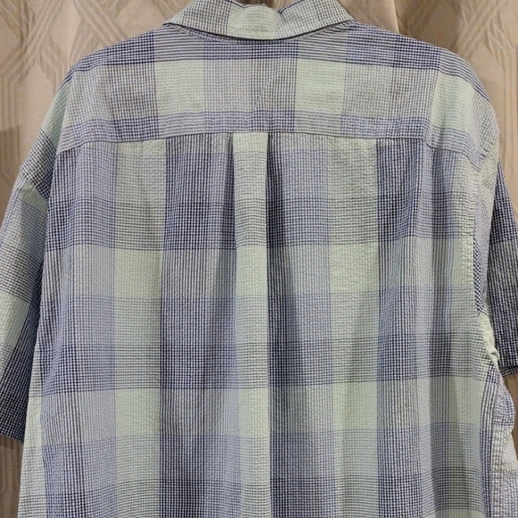 Roundtree & Yorke Men's Blue and White Checkered Shirt XLT - Picture 5 of 5